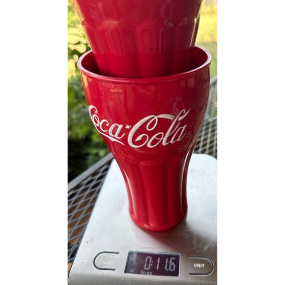 Coca-Coca Classic Red White Plastic 20 oz. Tumblers 7" Tall 3 pc. Set - Picture 9 of 9
